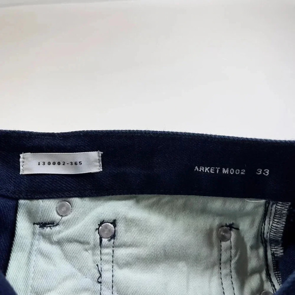 ARKET Men's Dark Navy Blue Straight Leg M002 Jeans Size 33 - Picture 4 of 9